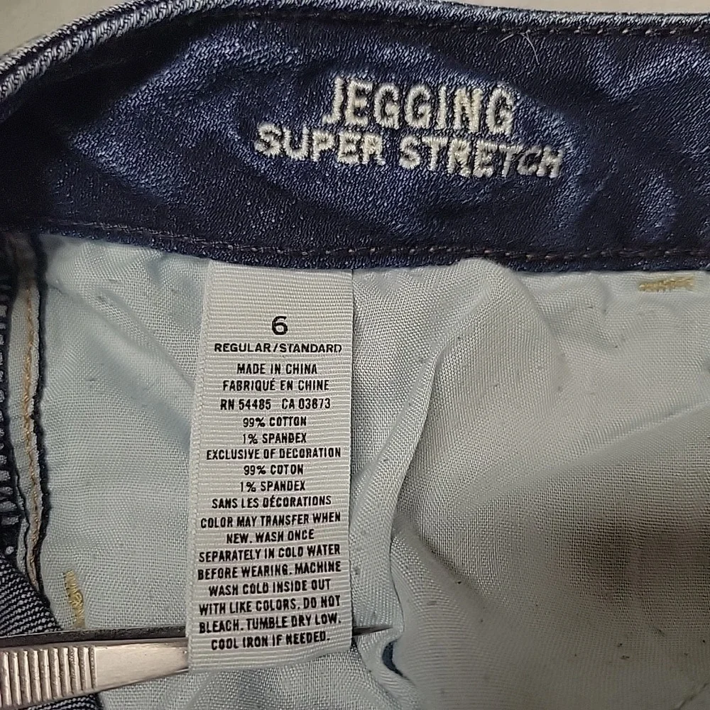 American Eagle Jeans Womens 6 Blue Jegging Super Stretch Slim Fit Casual Denim